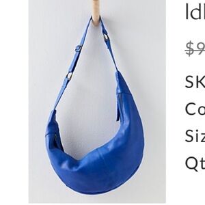 NWOT Free People Idle Hands Bag - Electric Blue
